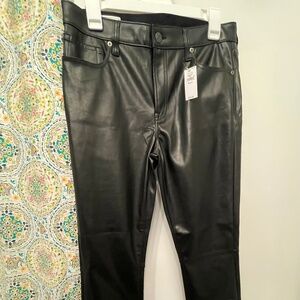 GAP Vegan Faux Leather Mid Rise True Skinny Pants NWT Size 10